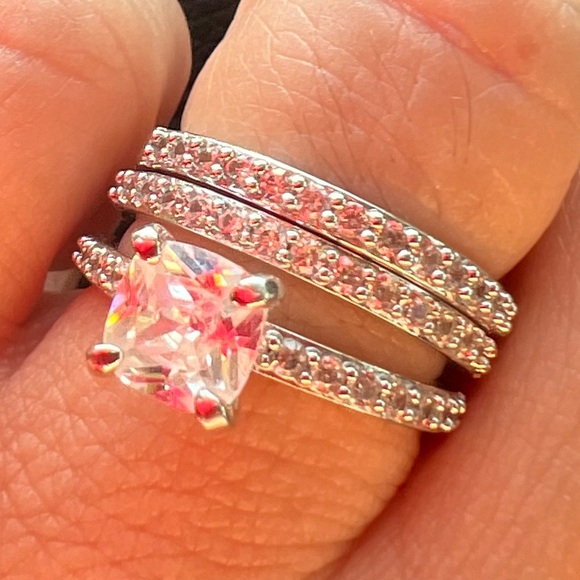 Sterling silver 925 2 carat trilogy - Picture 2 of 8